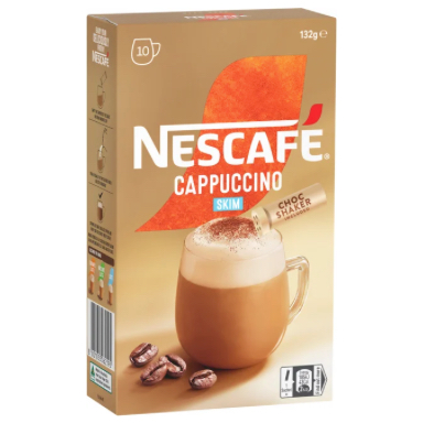 HỘP 10 GÓI Nescafe Cafe Menu Coffee Sachets Capuchino – Caramel – Hazelnut –  Mocha – Vanilla