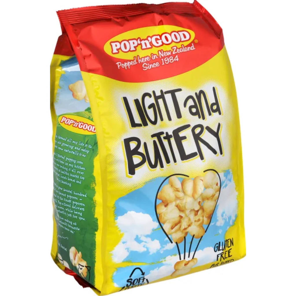 BẮP RANG SẴN VỊ BƠ NHIỀU / VỪA / MẶN NGỌT Pop'n'Good Butter Max / Light & Buttery / Sweet And Salty Kettle Popcorn, 150g