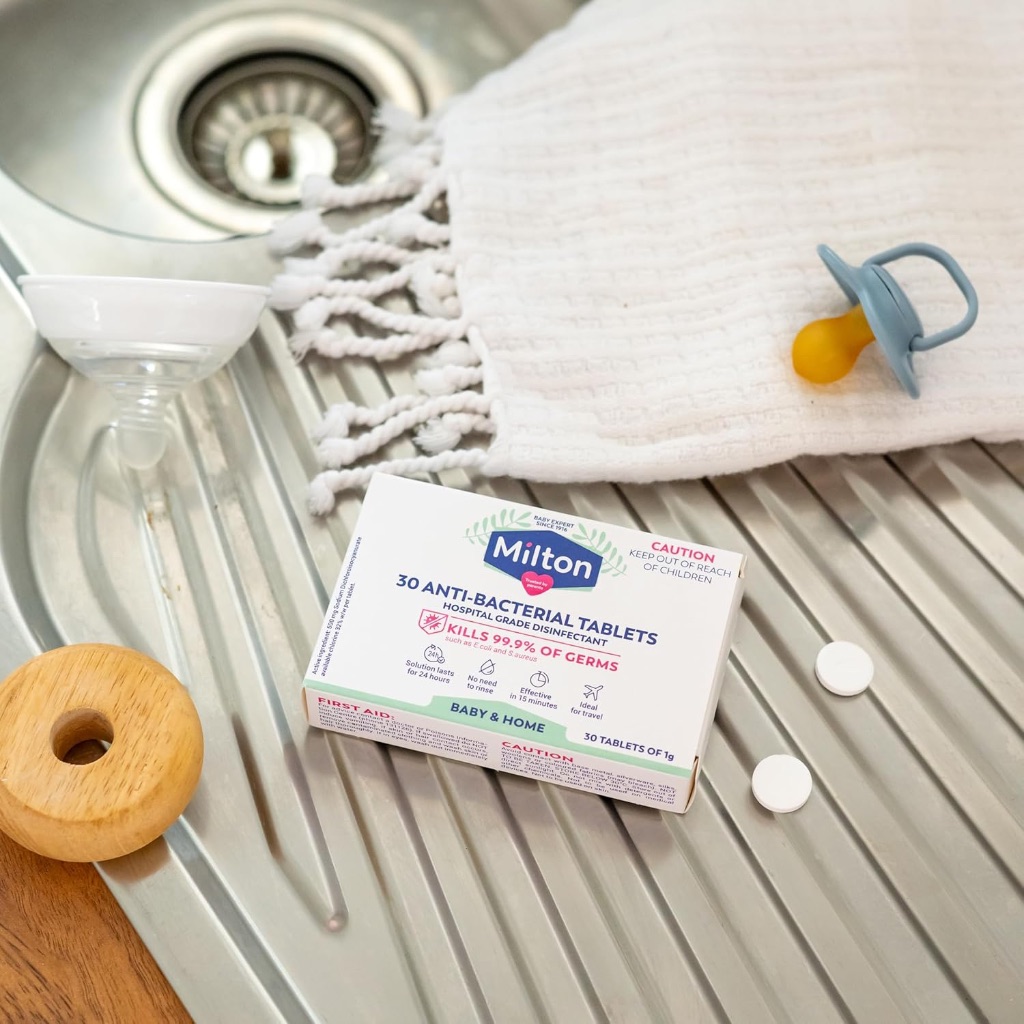 HỘP 30 VIÊN TIỆT TRÙNG bình sữa - vật dụng / đồ chơi trẻ em - gia đình - cốc nguyệt san Milton Anti-Bacterial Tablets