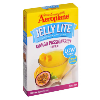 HỘP 2 GÓI BỘT THẠCH RAU CÂU ĂN KIÊNG Low Calorie / Sugar - Aeroplane Jelly Lite Crystals, 18g
