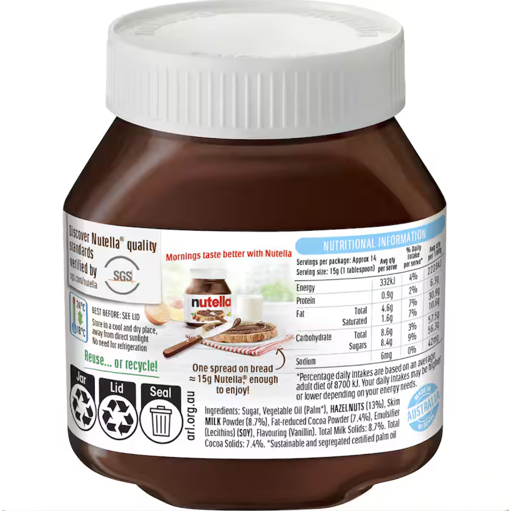BƠ HẠT PHỈ PHẾT CACAO Nutella Hazelnut Spread