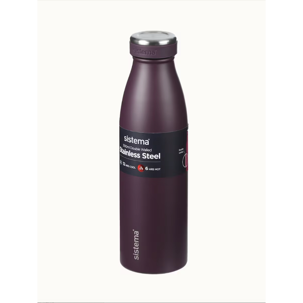 BÌNH GIỮ NHIỆT NÓNG & LẠNH Sistema Drink Bottle Stainless Steel, 2 LỚP THÉP KHÔNG RỈ, 500ml