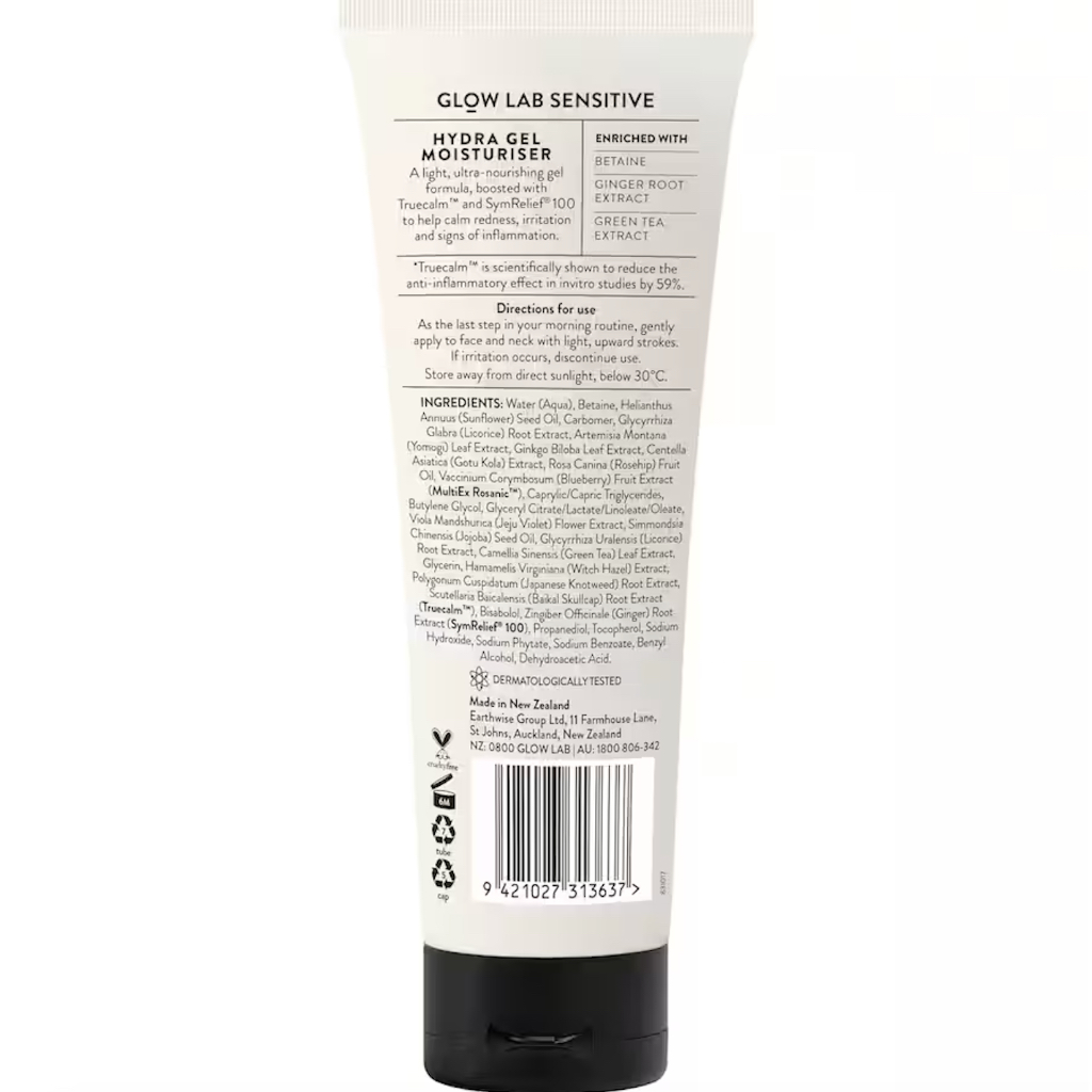 TUÝP KEM DƯỠNG ẨM Glow Lab Facial Moisturiser Hydra Gel Sensitive, 100ml