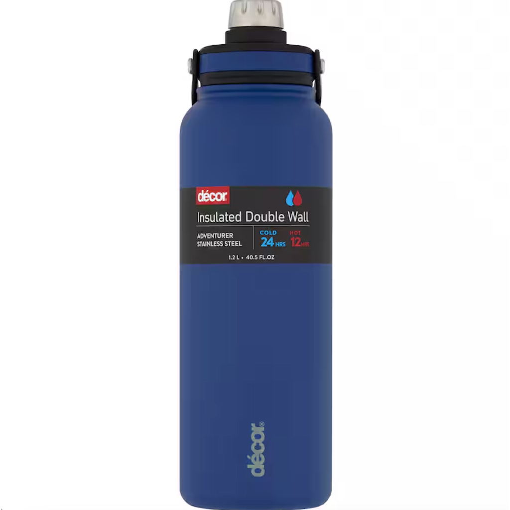 BÌNH NƯỚC QUAI XÁCH Decor Adventurer Stainless Steel Water Bottle Double Wall, SIZE ĐẠI XL 1.2L