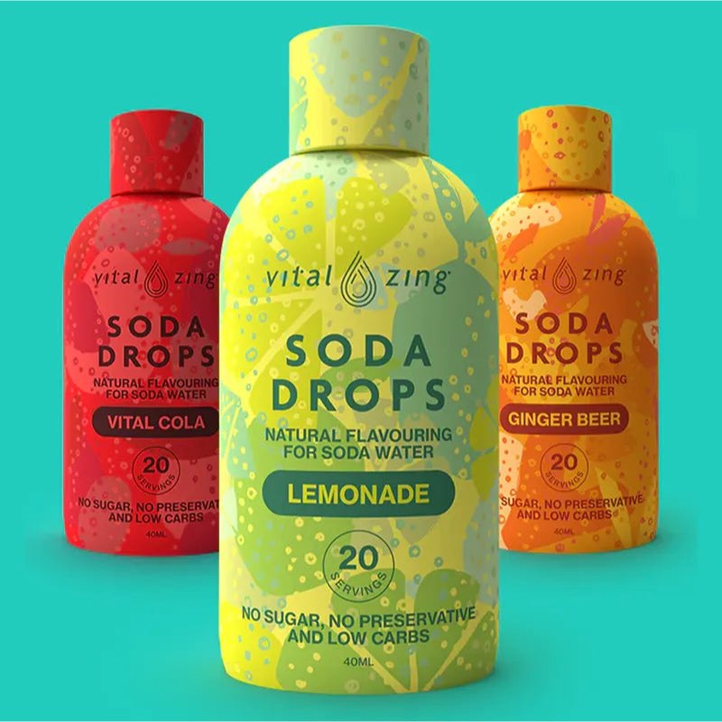 GIỌT PHA SODA GINGER BEER KHÔNG ĐƯỜNG Vital Zing Soda / Sparkling / Carbonated Water Drops, 40ml
