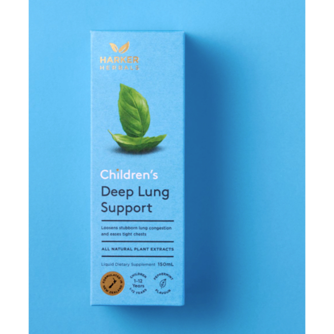 SIRO CHO BÉ 0-12 TUỔI BỔ PHỔI THẢO MỘC - TINH DẦU Harker CHILDREN'S Deep Lung / Chest Soothe, 150ml