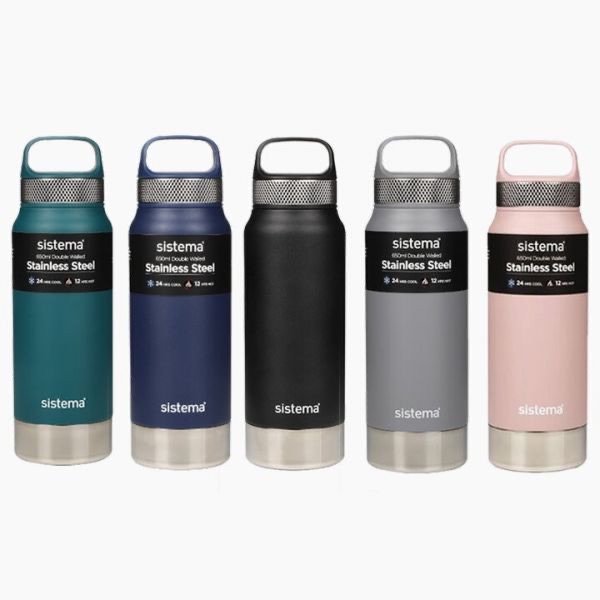 BÌNH GIỮ NHIỆT NÓNG & LẠNH Sistema Drink Bottle Dual Wall Stainless Steel, 2 LỚP THÉP KHÔNG RỈ, 1L