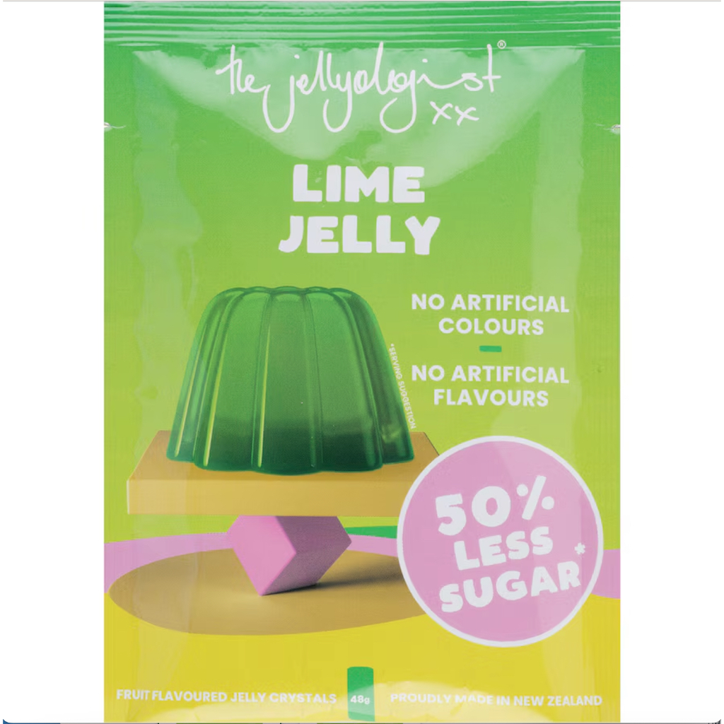 BỘT THẠCH RAU CÂU, The Jellyologist Jelly Crystals Classic FEIJOA, ÍT ĐƯỜNG 50% Less Sugar, Gluten Free, 45g