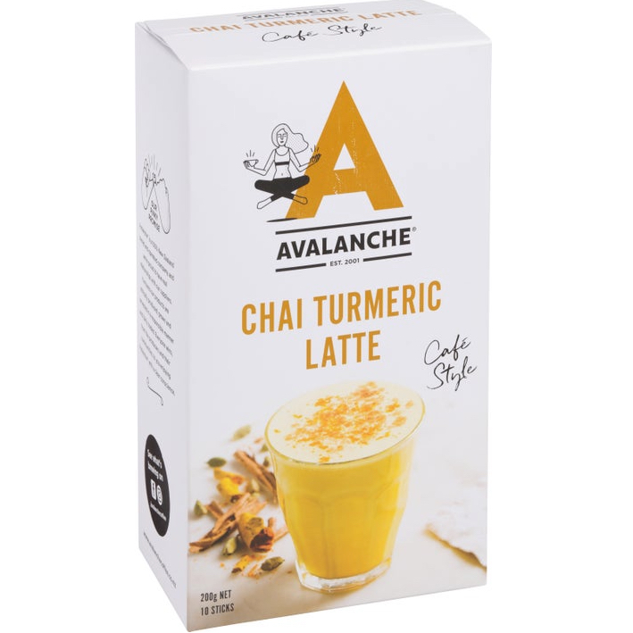 HỘP 10 GÓI CÀ PHÊ AVALANCHE Coffee Sticks, Caramel Latte/Cappuccino/Flat White/Mochaccino, 160g
