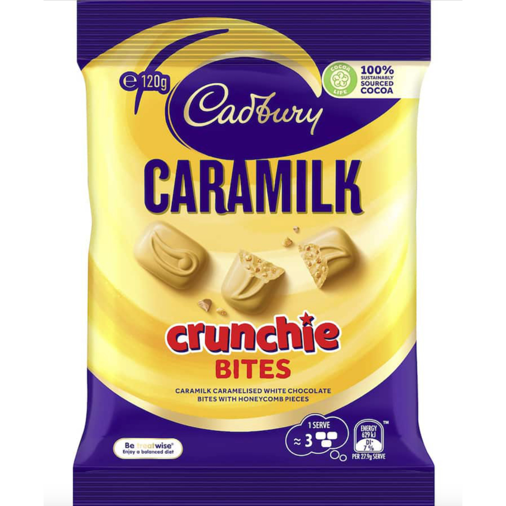 TÚI 5 - 12 THANH SOCOLA Cadbury Caramilk / Twirl Bites / Moro Sharepack / Crunchie Bites