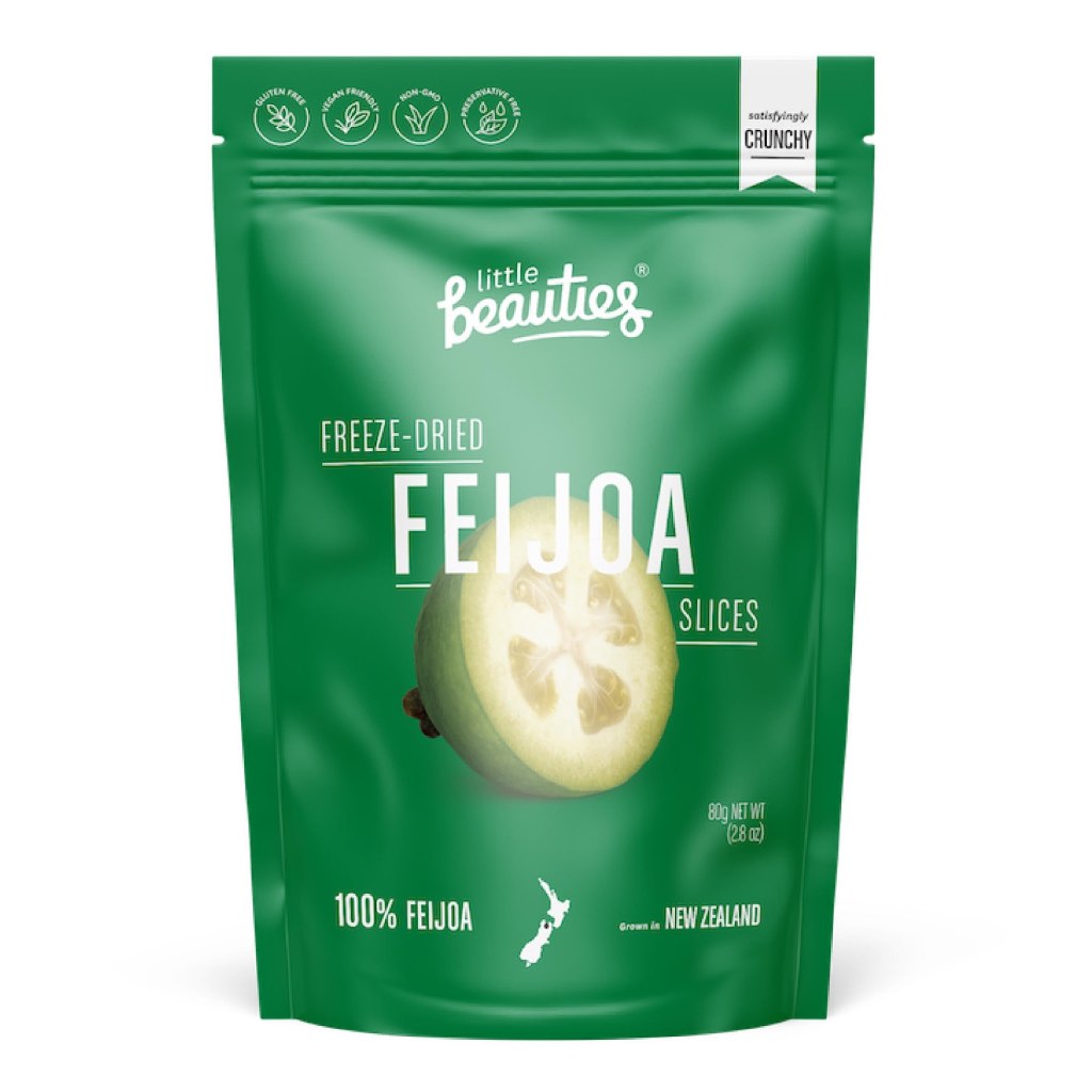 [Đặc trưng New Zealand] ỔI DỨA SẤY LẠNH GIÒN Little Beauties Freeze-Dried Crunchy FEIJOA SLICES, 80g