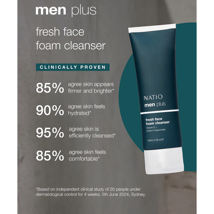BỌT / SỮA RỬA MẶT / TẨY TẾ BÀO CHẾT CHO NAM GIỚI Natio for Men Face Wash / Foam Cleanser / Scrub