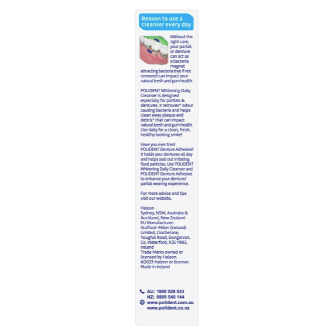 VIÊN SỦI NGÂM VỆ SINH RĂNG GIẢ / HÀM DUY TRÌ Polident Whitening Cleanser Tablets, 4 in 1 ƯU ĐIỂM