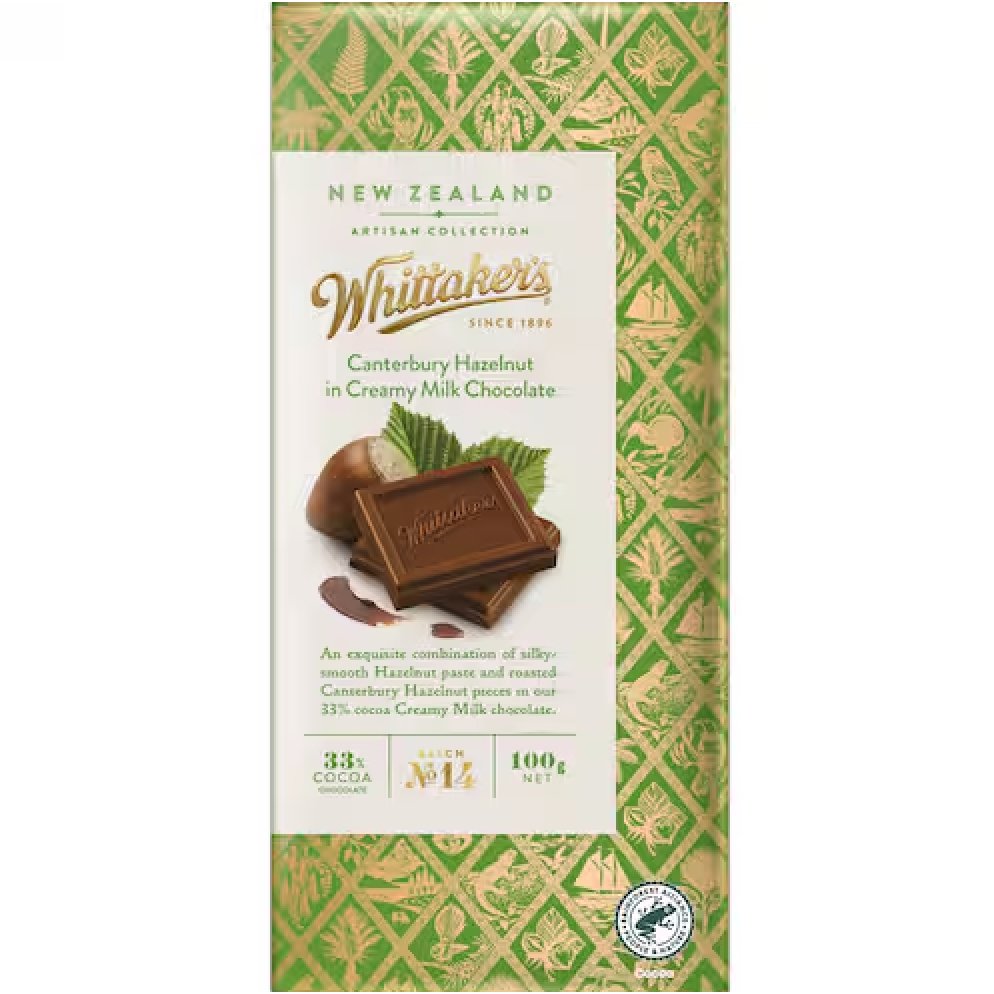 THANH SOCOLA Whittakers Artisan Collection Chocolate, Supreme Coffee / Ginger Mandarin / Plum Almond