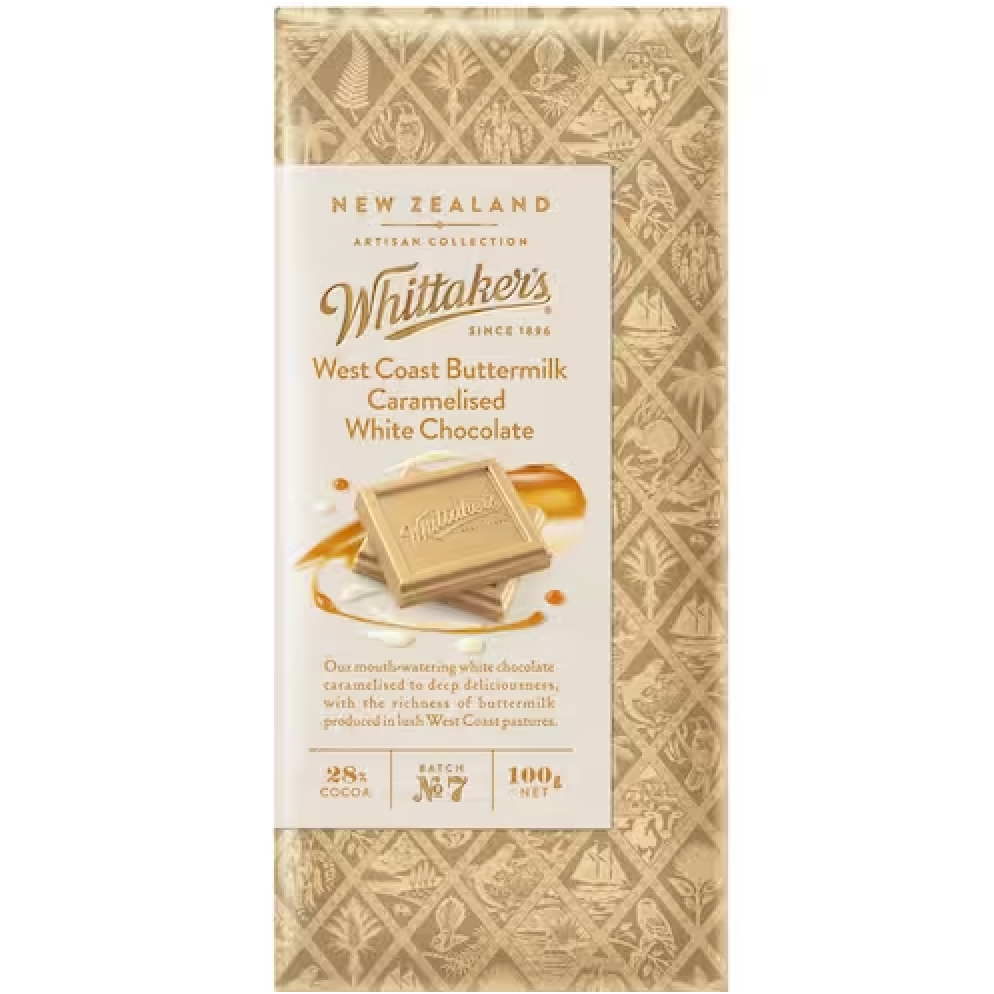 THANH SOCOLA Whittakers Artisan Collection Chocolate, Supreme Coffee / Ginger Mandarin / Plum Almond