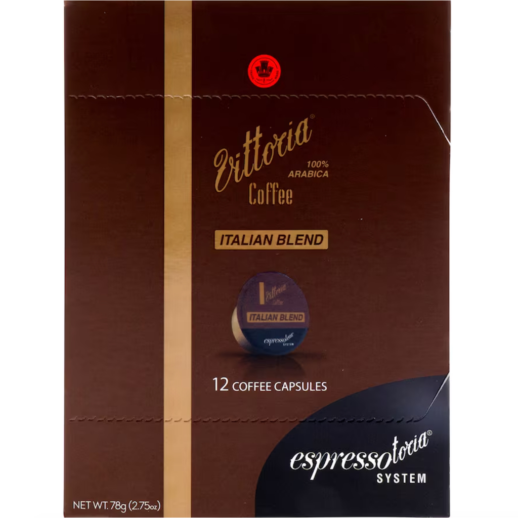 HỘP 12 CAFE VIÊN NÉN DÙNG MÁY PHA Espresso Vittoria Coffee Pods, 100% ARABICA, 78g
