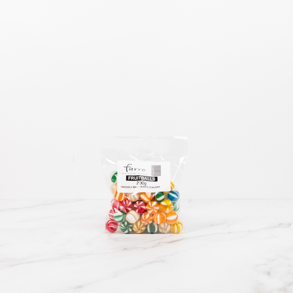 [Farro] Túi kẹo viên cứng vị trái cây FRUIT BALLS / FRUIT DROPS / BLACK BALLS, Fresh Food, 200g