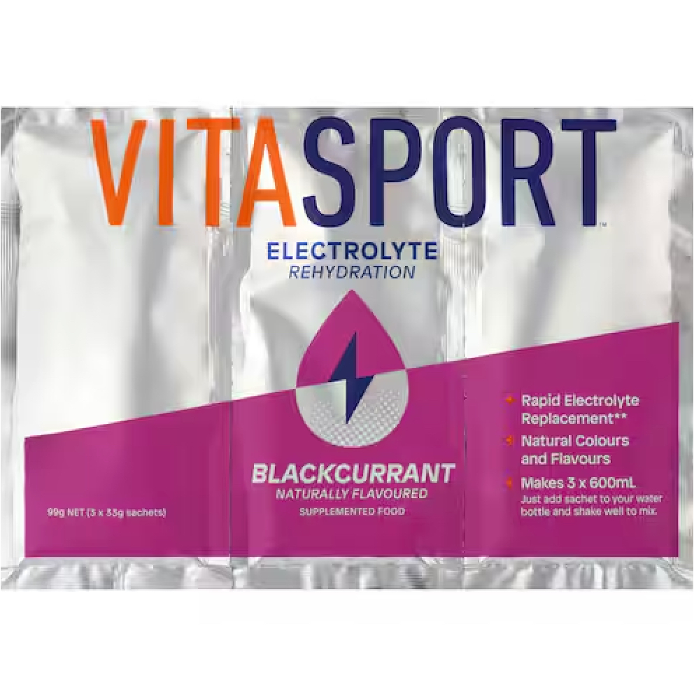 XẤP 3 GÓI BỘT PHA BÙ NƯỚC - Vitasport Electrolyte Drink Mix, Orange/Blackcurrant/Berry/Lemon,99g