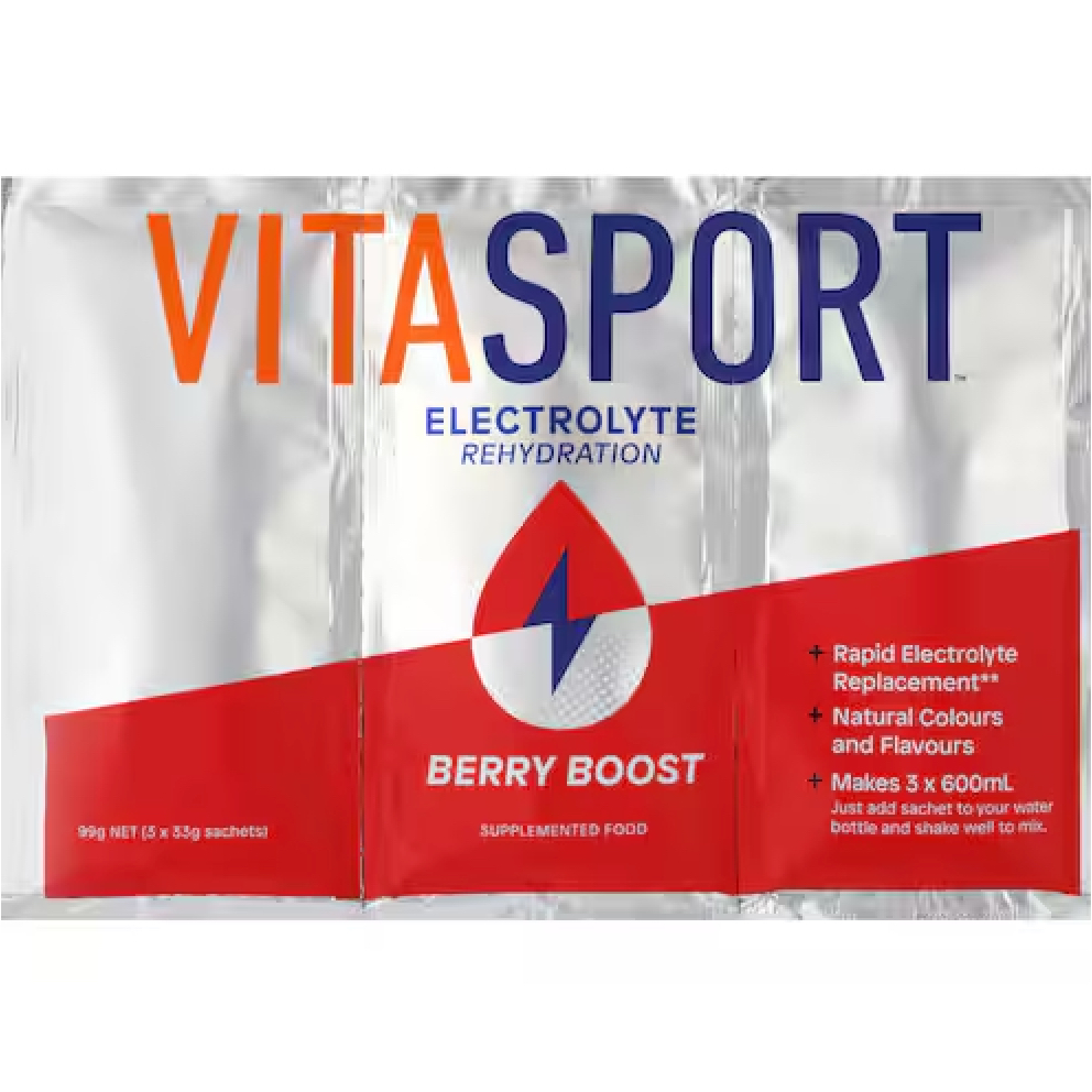 XẤP 3 GÓI BỘT PHA BÙ NƯỚC - Vitasport Electrolyte Drink Mix, Orange/Blackcurrant/Berry/Lemon,99g