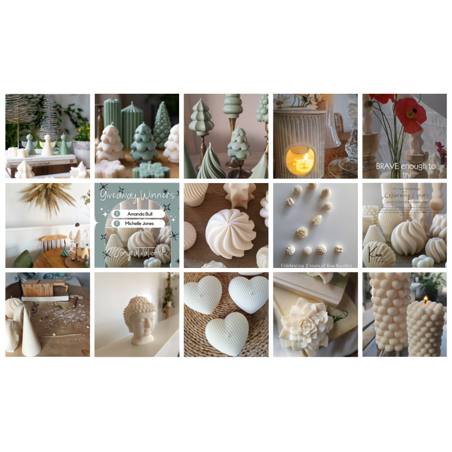 HỘP 8 VIÊN SÁP TAN CHẢY Soy Wax Melts Koa Kandles, THỦ CÔNG New Zealand