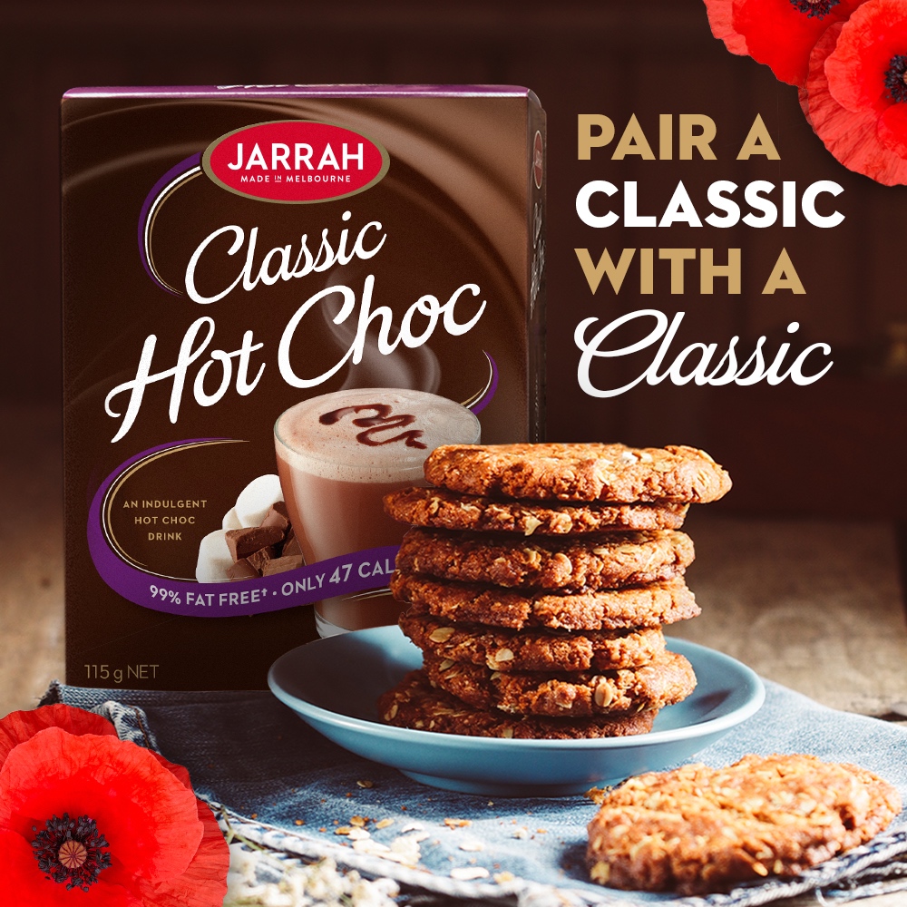 HỘP 8-10 GÓI BỘT SOCOLA ĐEN / BẠC HÀ Jarrah Hot Choc, DARK - MINT, MADE IN AUSTRALIA (112g - 140g)