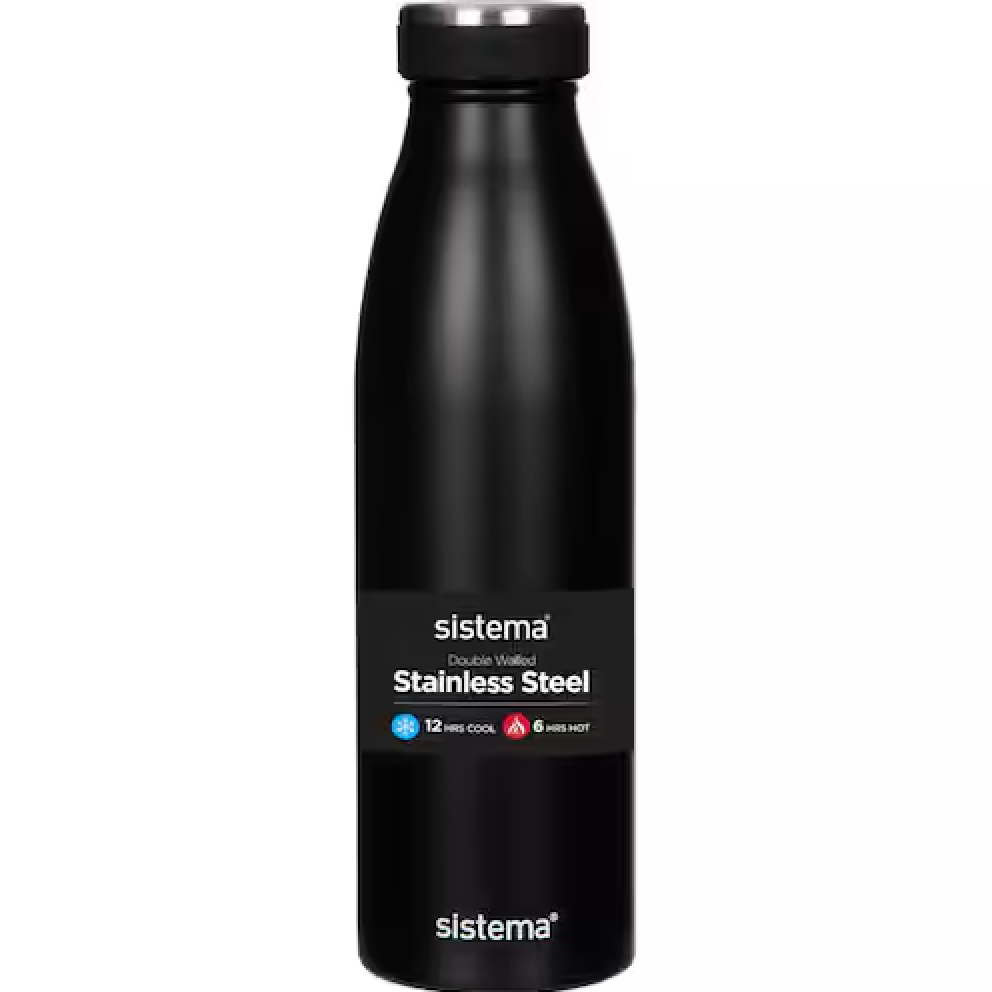 BÌNH GIỮ NHIỆT NÓNG & LẠNH Sistema Drink Bottle Stainless Steel, 2 LỚP THÉP KHÔNG RỈ, 500ml