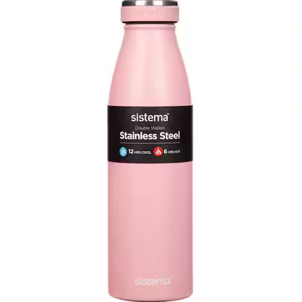 BÌNH GIỮ NHIỆT NÓNG & LẠNH Sistema Drink Bottle Stainless Steel, 2 LỚP THÉP KHÔNG RỈ, 500ml