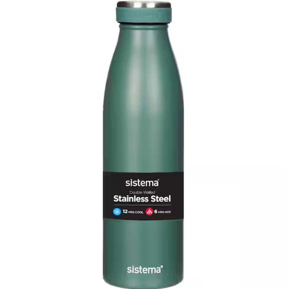 BÌNH GIỮ NHIỆT NÓNG & LẠNH Sistema Drink Bottle Stainless Steel, 2 LỚP THÉP KHÔNG RỈ, 500ml