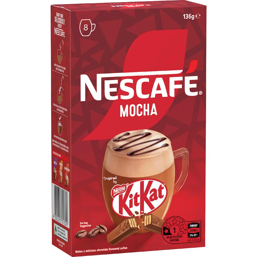 HỘP 10 GÓI Nescafe Cafe Menu Coffee Sachets Capuchino – Caramel – Hazelnut –  Mocha – Vanilla
