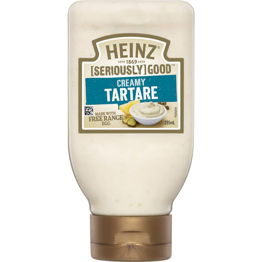 SỐT KEM TARTARE Heinz Seriously Good Tartare Sauce Squeezy, TRỨNG GÀ THẢ VƯỜN, 295ml