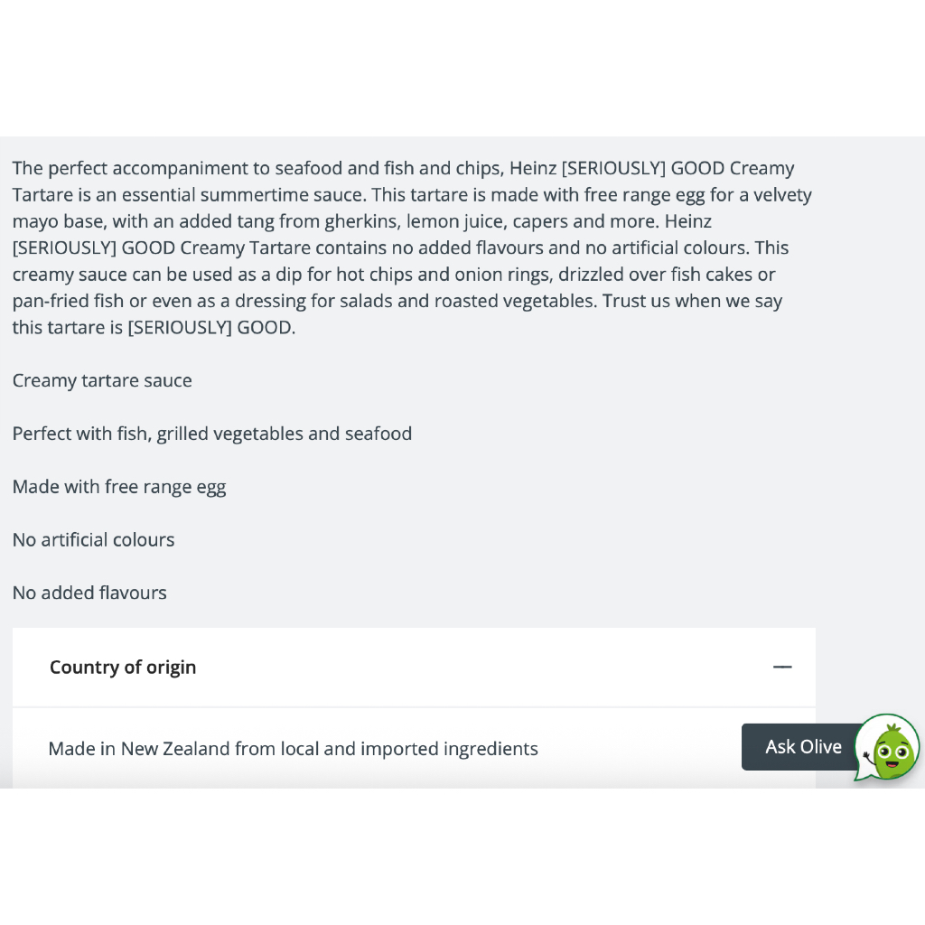 SỐT KEM TARTARE Heinz Seriously Good Tartare Sauce Squeezy, TRỨNG GÀ THẢ VƯỜN, 295ml