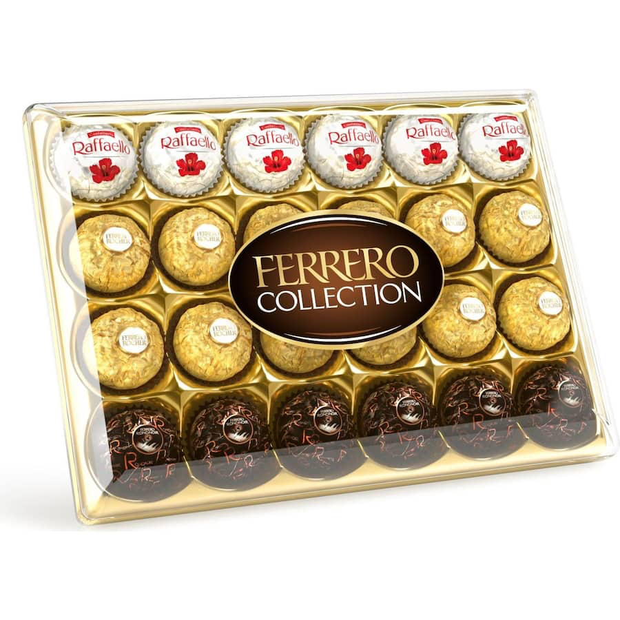 HỘP SOCOLA Ý NHÂN HẠT PHỈ GIÒN FERRERO Rocher Chocolate Box / Assorted, RONDNOIR - RAFFAELLO