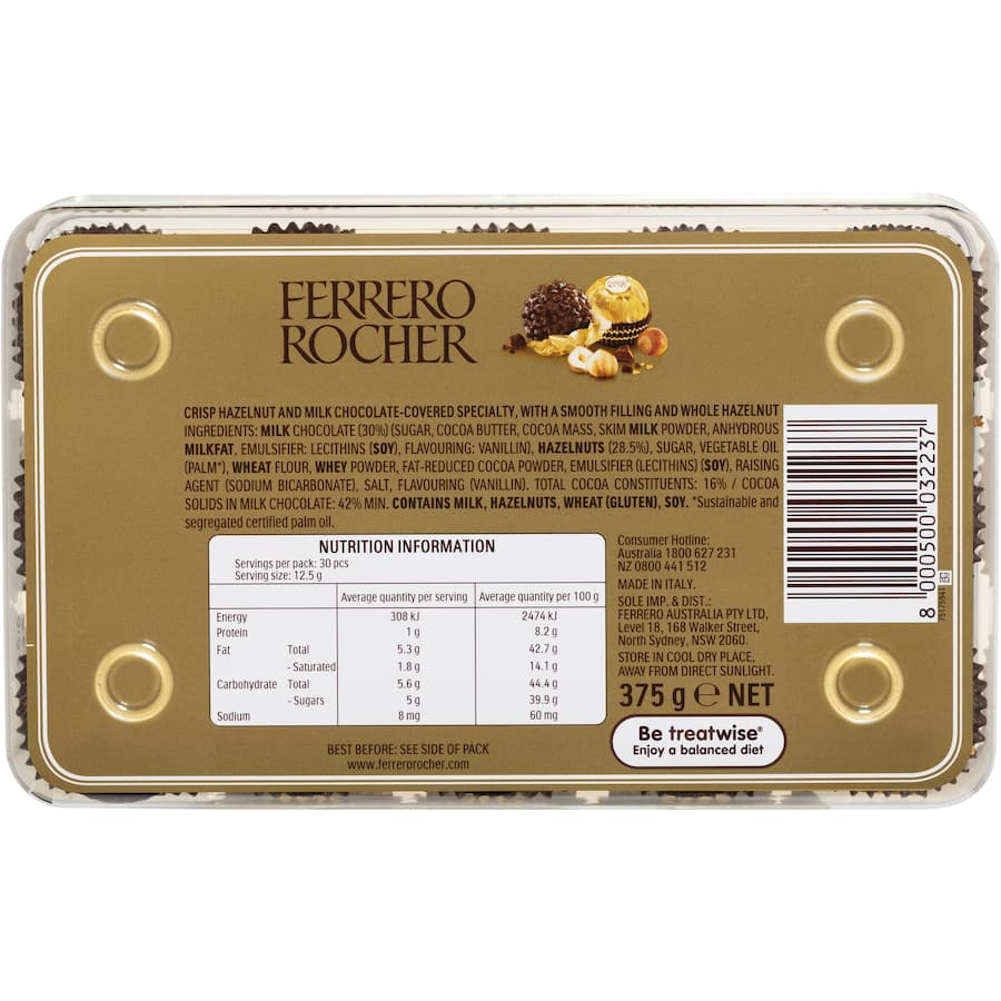 HỘP SOCOLA Ý NHÂN HẠT PHỈ GIÒN FERRERO Rocher Chocolate Box / Assorted, RONDNOIR - RAFFAELLO