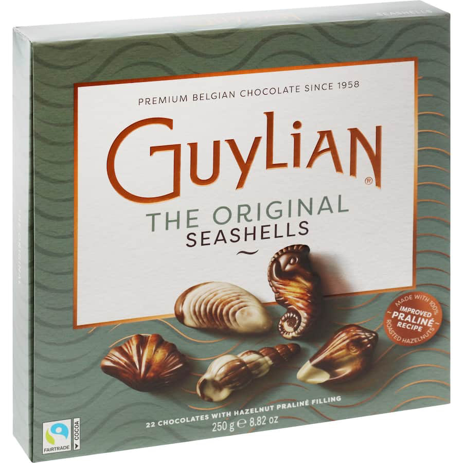 HỘP MIX 5 LOẠI SOCOLA VỎ SÒ Guylian Chocolate Box Seashells, 65g - 250g