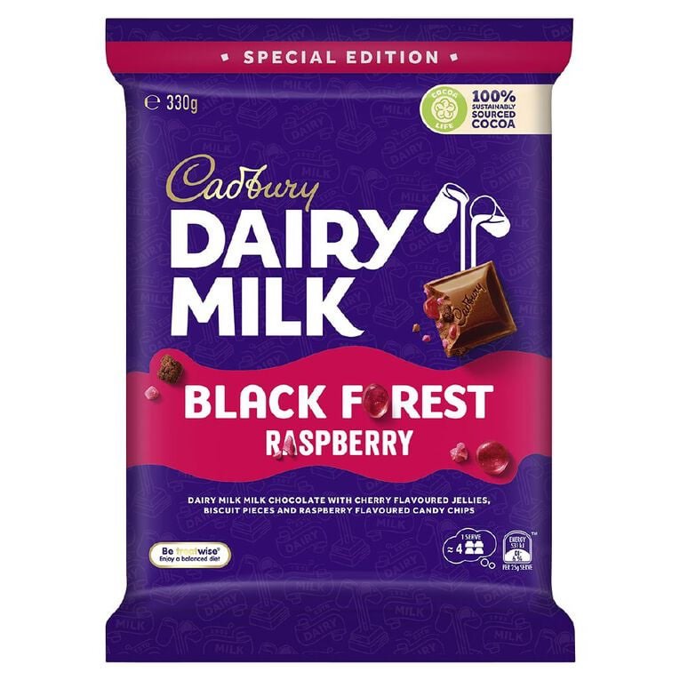 KHỐI SOCOLA TRẮNG Cadbury Caramilk Caramelised / Dairy Milk / Raspberry Black Forest 17cmx20cm, 315g
