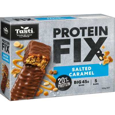 HỘP 5 THANH ĂN VẶT Tasti Protein FIX 5 x 45g – GIÀU ĐẠM, ÍT NGÁN, NẠP NĂNG LƯỢNG CỰC ĐỈNH, 225g