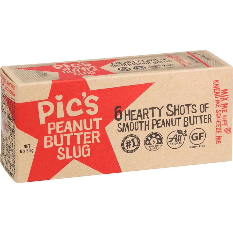 HỘP 6-20 (30g) GÓI BƠ ĐẬU PHỘNG Pic’s Peanut Butter Slugs - NGUYÊN CHẤT, TIỆN LỢI