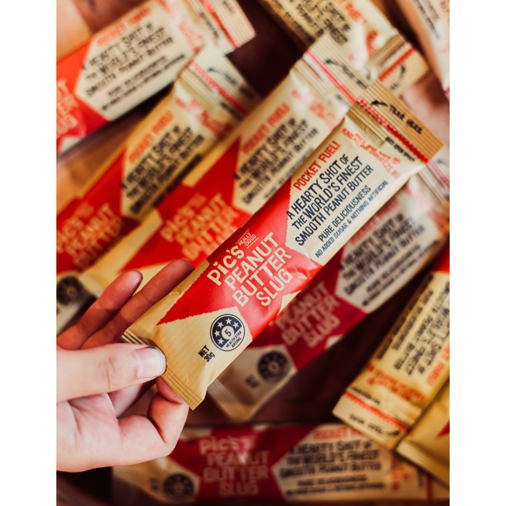 HỘP 6-20 (30g) GÓI BƠ ĐẬU PHỘNG Pic’s Peanut Butter Slugs - NGUYÊN CHẤT, TIỆN LỢI
