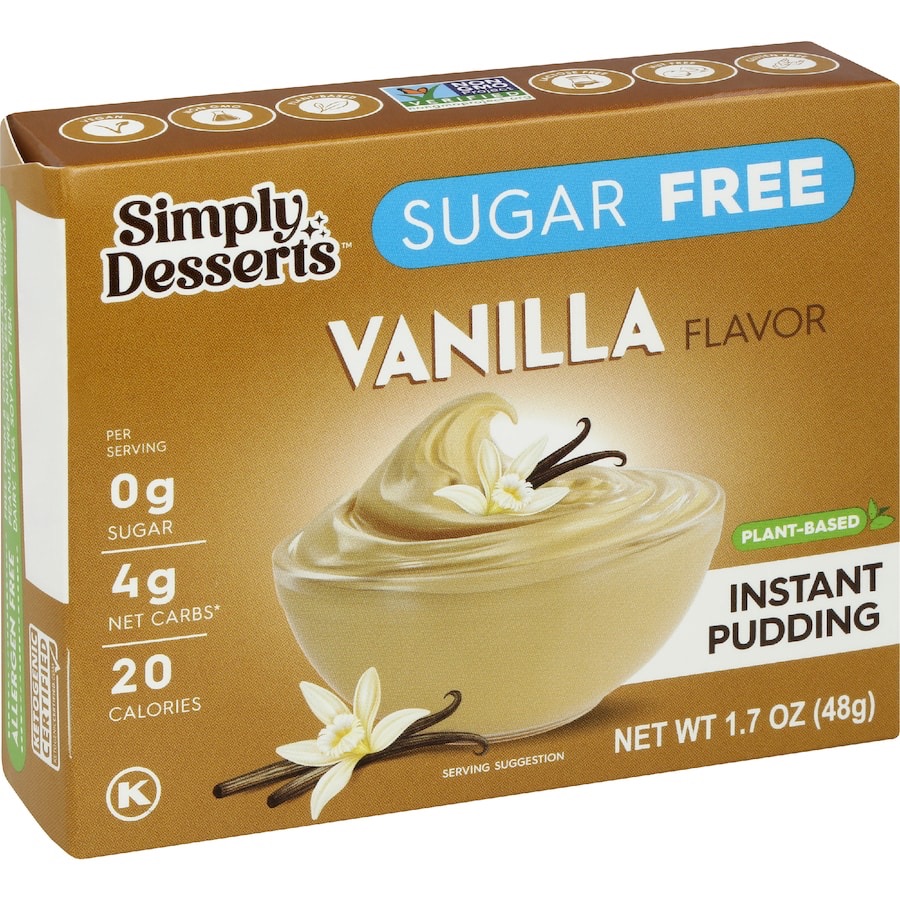 BỘT BÁNH Instant Pudding & Pie Filling KHÔNG ĐƯỜNG Simply Delish, Sugar Free, Non GMO, Kosher, 48g