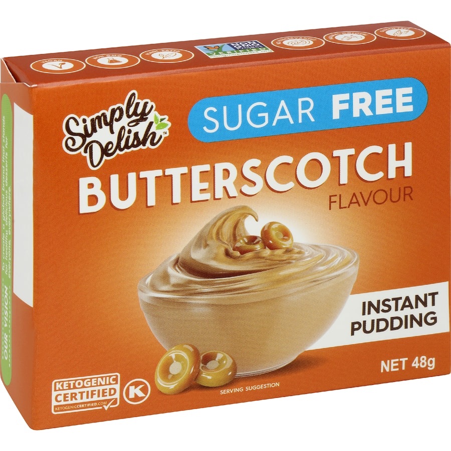 BỘT BÁNH Instant Pudding & Pie Filling KHÔNG ĐƯỜNG Simply Delish, Sugar Free, Non GMO, Kosher, 48g