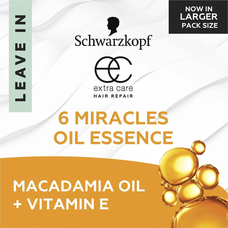 MIX 6 / TINH DẦU DƯỠNG TÓC Schwarzkopf Extra Care – 6 Miracles / Oil Elixir – Phục Hồi & Mượt, 100ml