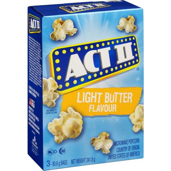 TÚI BẮP LÒ VI SÓNG Act II Kettle Microwave Popcorn, VỊ BƠ Butter / MẶN NGỌT Sweet & Salty, 85g