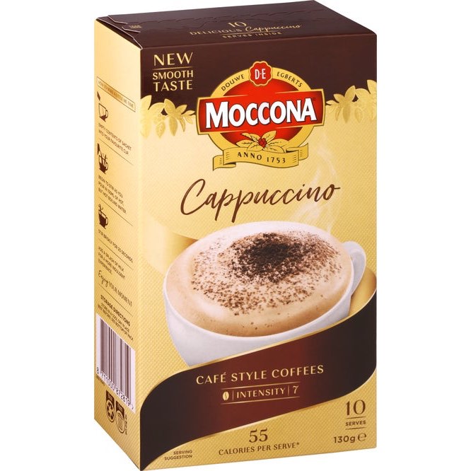 HỘP 10 GÓI CAFE Moccona Coffee Sachets (13.7g / gói) - Caramel Latte / Double Shot