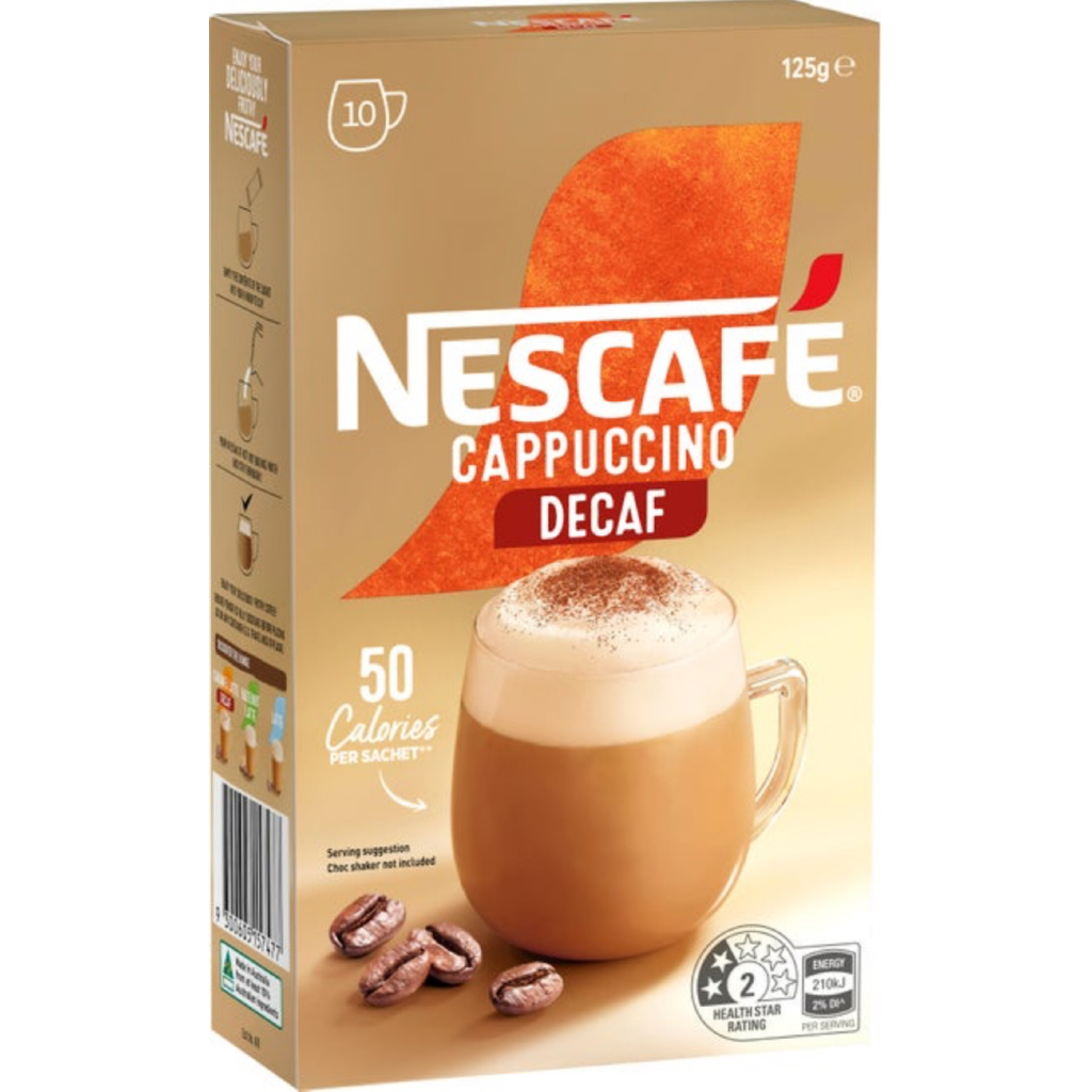 HỘP 10 GÓI Nescafe Cafe Menu Coffee Sachets Capuchino – Caramel – Hazelnut –  Mocha – Vanilla