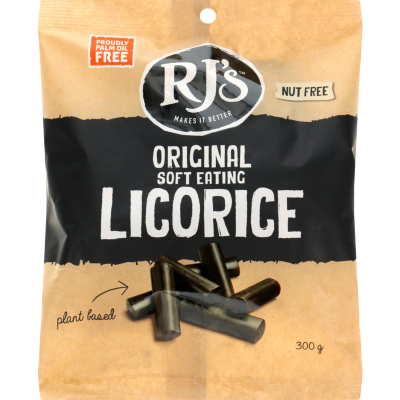KẸO DẺO CAM THẢO ĐA SẮC RJ’s Licorice Smallsorts, KHÔNG HẠT Nut Free – KHÔNG DẦU CỌ Palm Oil Free, 180g