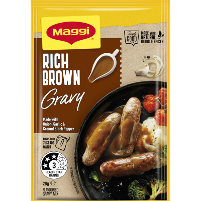 BỘT SỐT CHẤM RICH DARK Maggi Simmer Sauce Gravy, Real Herbs and Spices, 17g