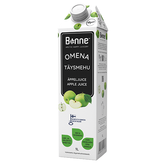 NƯỚC ÉP TRÁI CÂY NGUYÊN CHẤT TỪ RỪNG PHẦN LAN Bonne Lakka-Omena MEHU PREMIUM Artic Happy Juicery, 1 Lít