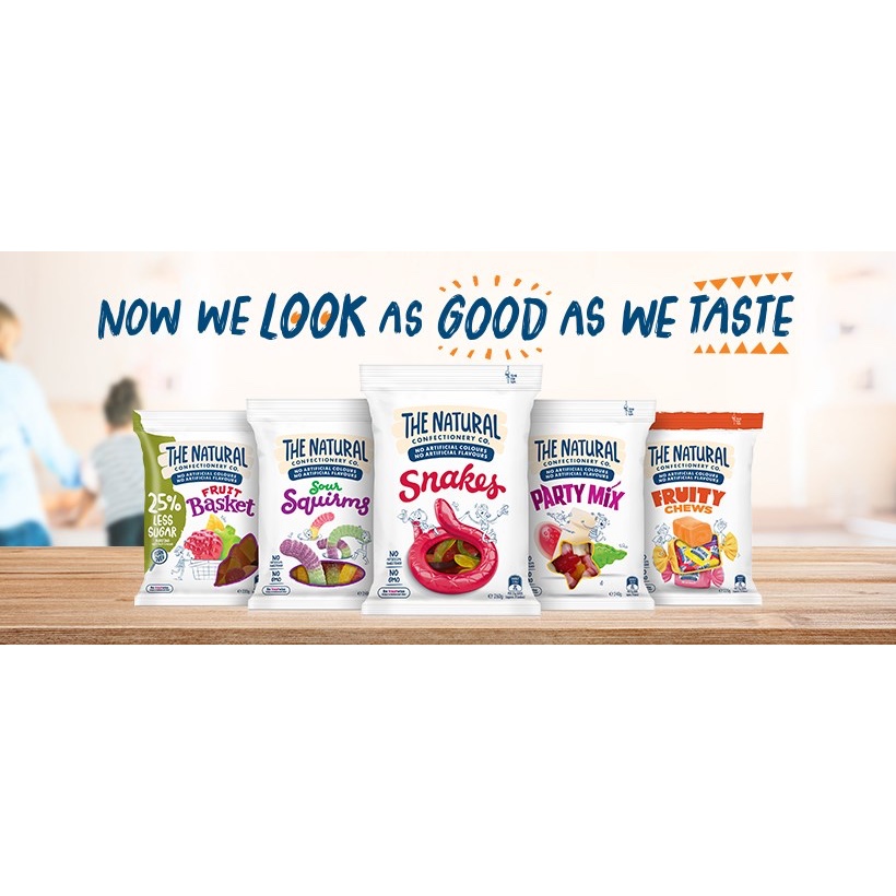 [Hàng Úc] KẸO DẺO ÍT ĐƯỜNG - ĂN CHAY HÌNH THÙ ĐA DẠNG The Natural Confectionery Jellies, 25%-50% LESS SUGAR - VEGAN