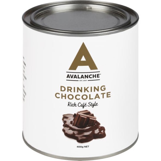 BỘT CACAO / SOCOLA Avalanche Drinking Chocolate - Rich Cafe Style, CHỈ DÙNG VỚI SỮA, 400g