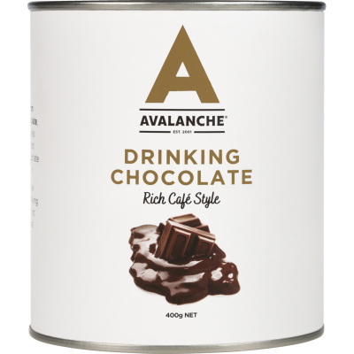 BỘT CACAO / SOCOLA Avalanche Drinking Chocolate - Rich Cafe Style, CHỈ DÙNG VỚI SỮA, 400g